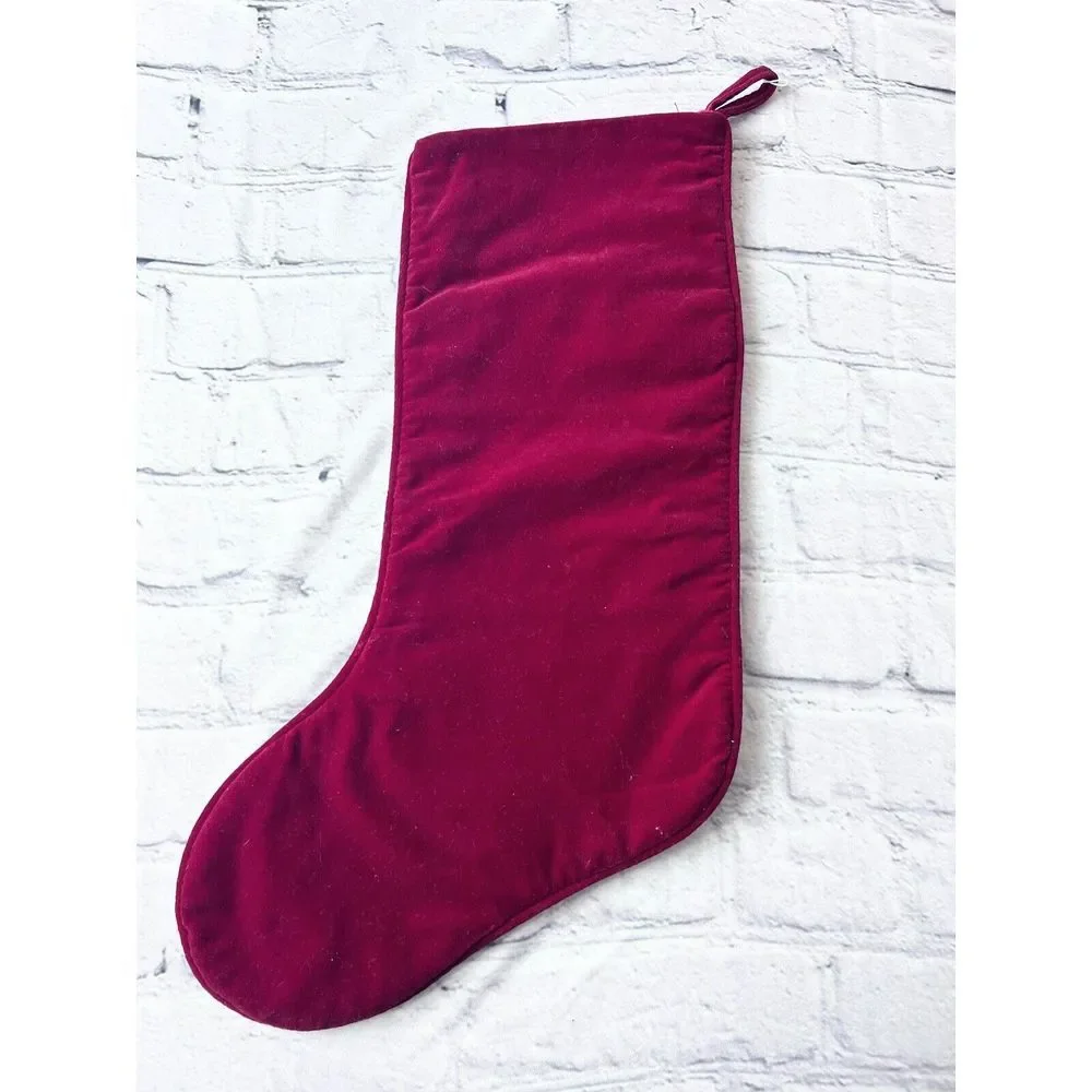 Vintage USC Trojans College Football‎ Knit / Velvet Christmas Stocking